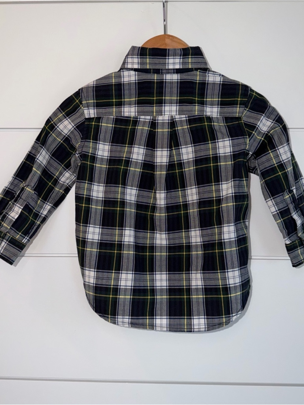 Polo Ralph Lauren Baby Boy Shirt 9 Months Plaid Tartan Button Down EUC Preppy - Picture 2 of 7